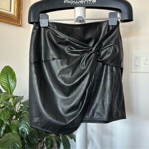Asos Faux Leather mini Dress Sz 10/M Black